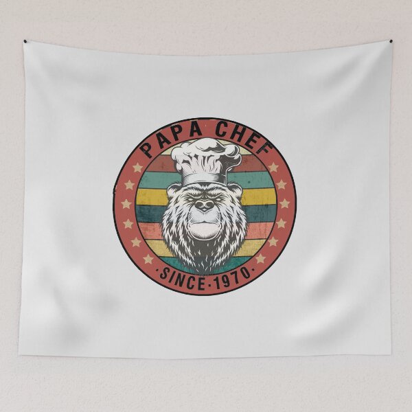 Item preview, Funny papa chef father's day vintage retro  designed and sold by GoodyLeo.
