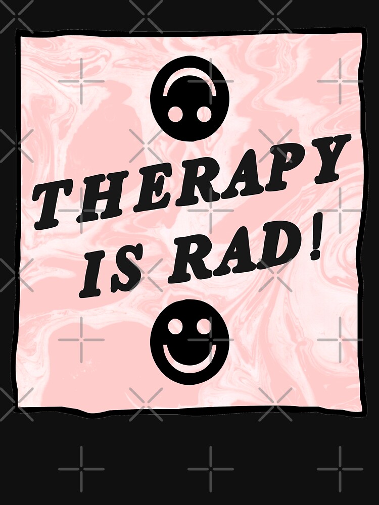 therapy is rad | pink | mental health / self care by craftordiy