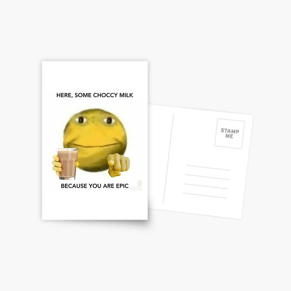 Meme Vibe Check Choclate Milk Postcard By Spagheti1000 Redbubble - got milk joke roblox
