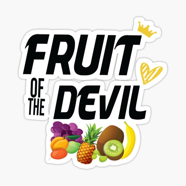 Devil Fruit Stickers Redbubble - chop chop bara bara fruit steve s one piece roblox devil