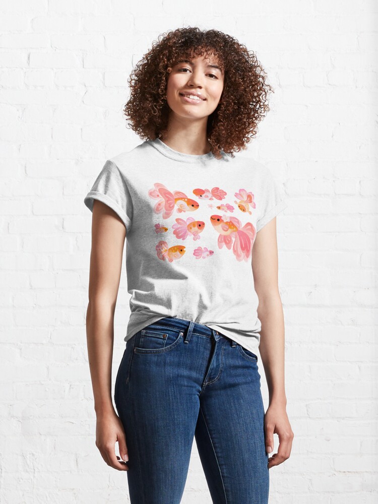 Vista alternativa de Camiseta clásica Cherry Blossom Goldfish 2