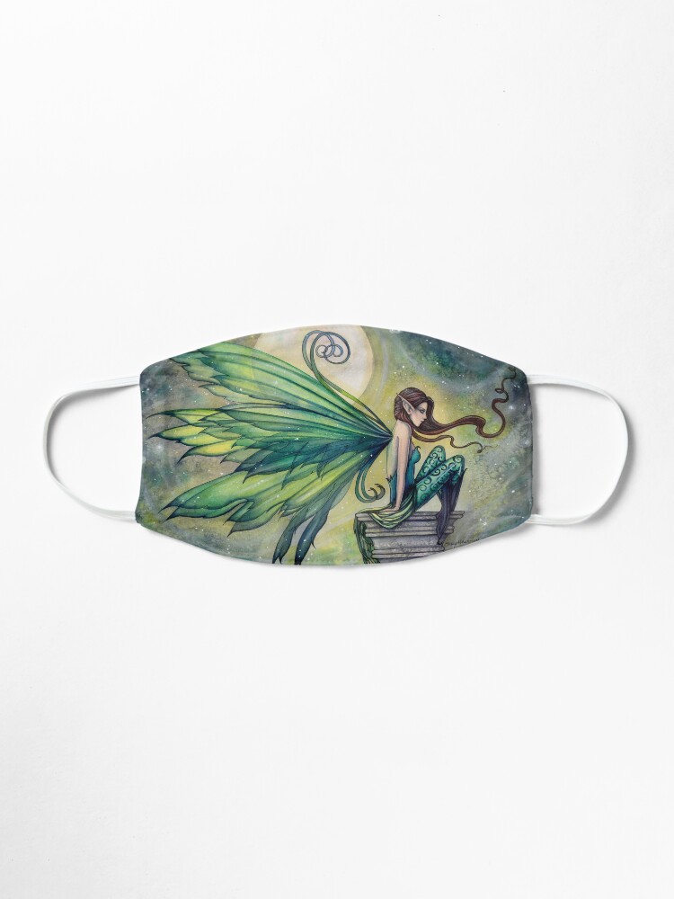 Alternate view of Aquamarine Fairy and Moon Celestial Fantasy Art Mask