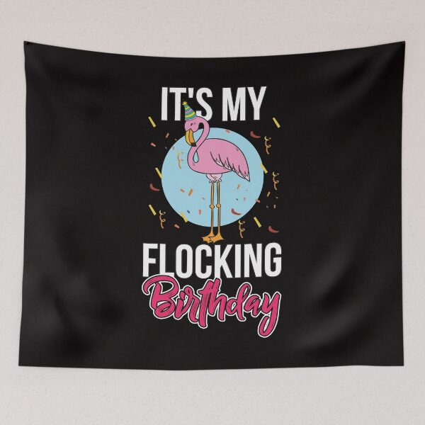 Item preview, Pink flamingo birthday designed and sold by Imutobi.
