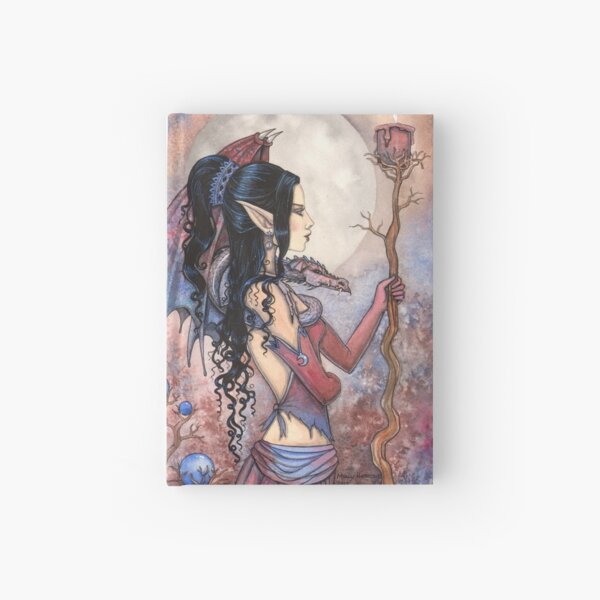 Dragon Girl Gothic Fantasy Art by Molly Harrison Hardcover Journal