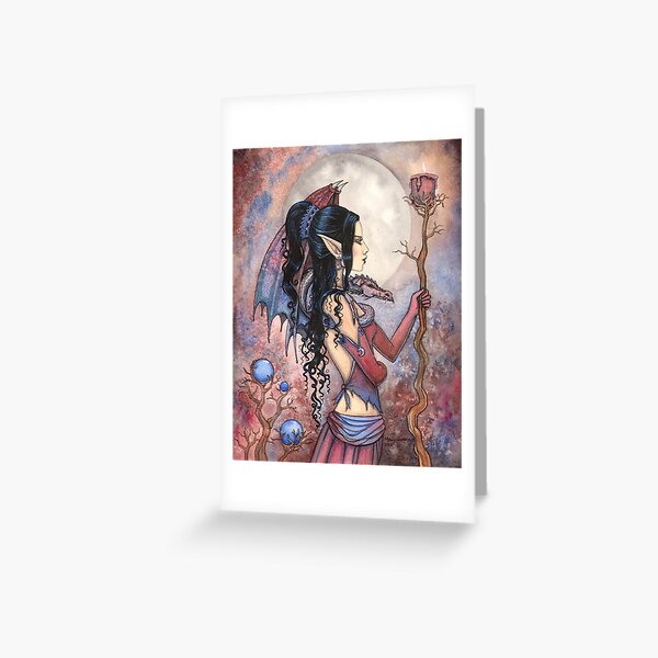Item preview, Dragon Girl Gothic Fantasy Art by Molly Harrison designed and sold by Molly  Harrison.