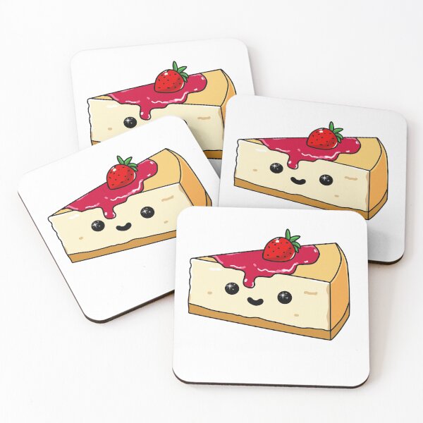 Item preview, Cheesecake kawaii with strawberries designed and sold by BreadCrumbBird.