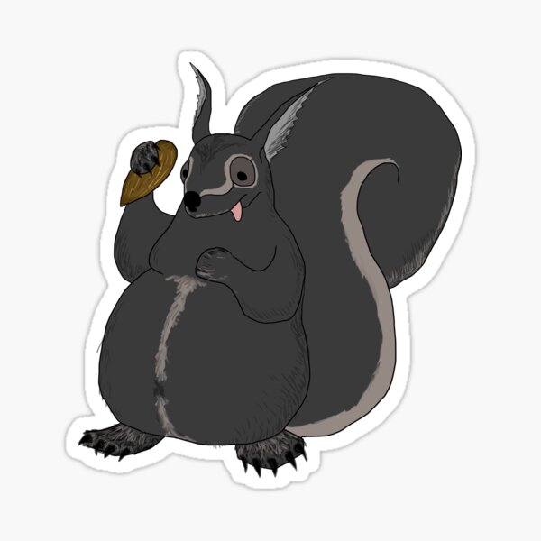 Fat Squirrel Sticker