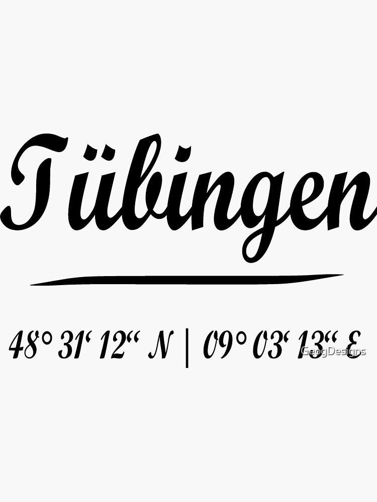 "Tubingen" Sticker for Sale by GeogDesigns Redbubble