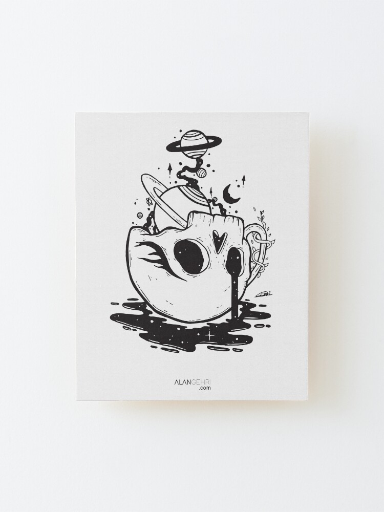 Alternate view of the time has come to have a coffee Mounted Print