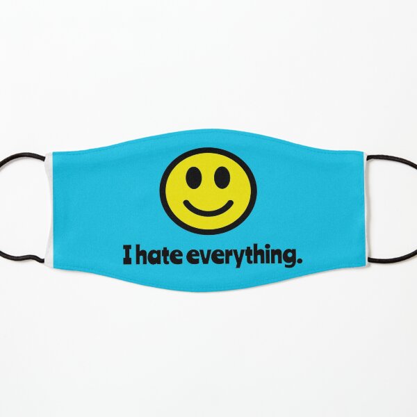 Smiley Face Funny Masks Well This Stinks Blue Mask By Tinybookspgh Redbubble