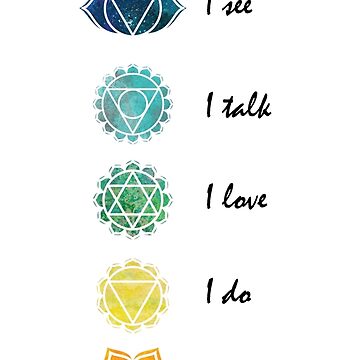 Artwork thumbnail, Yoga. Chakras design  by blacklittlemoon