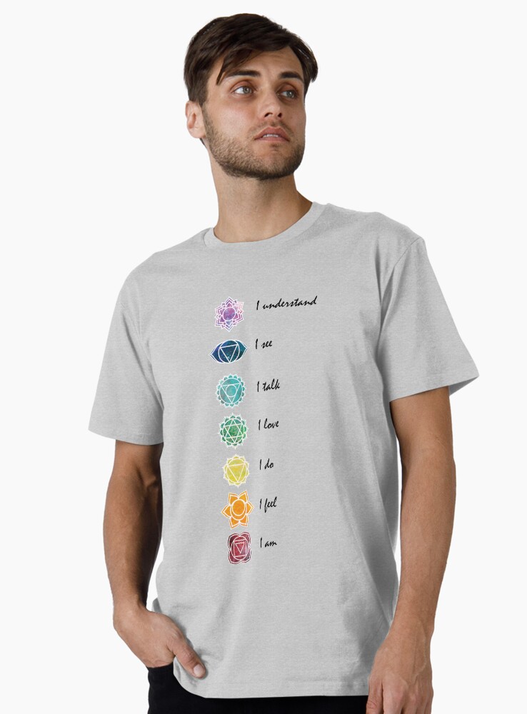 Thumbnail 1 of 4, Premium T-Shirt, Yoga. Chakras design  designed and sold by blacklittlemoon.