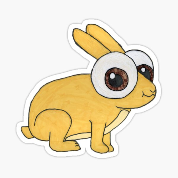 Cute Bunny Rabbit with big round eyes | Sticker