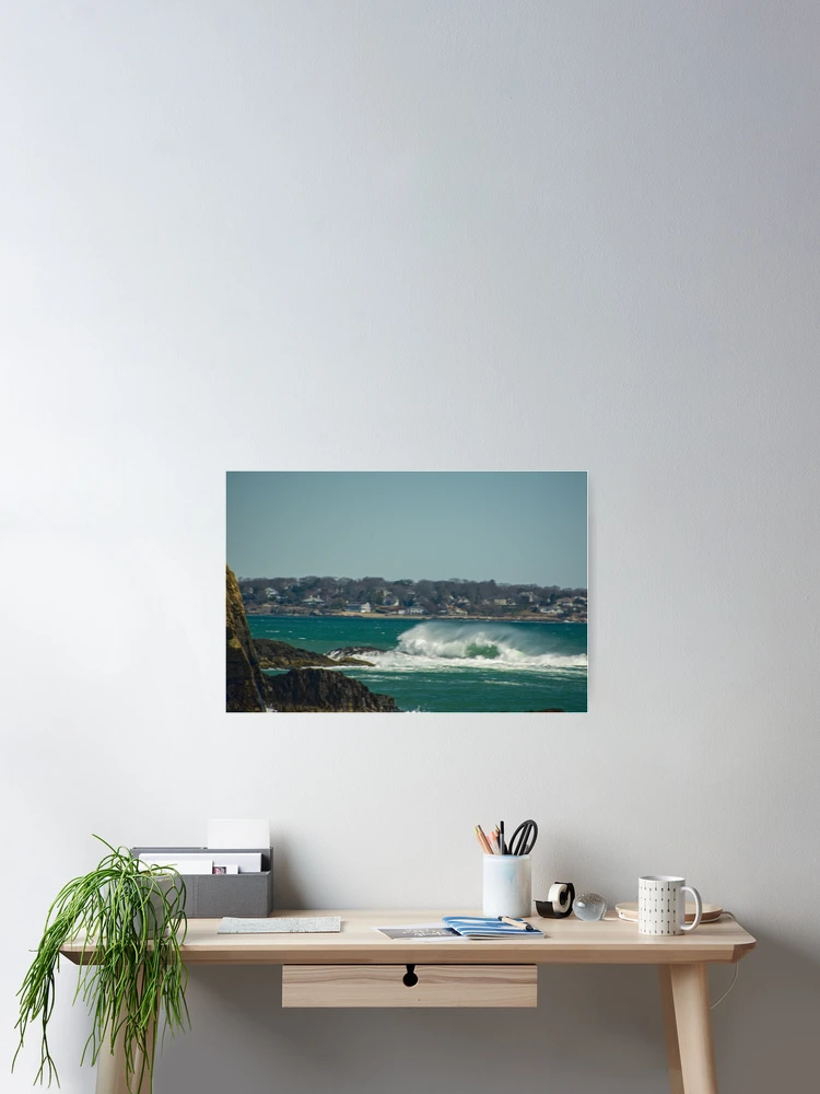 Thumbnail 2 of 3, Poster, Double Wave designed and sold by Ruth Curtis.