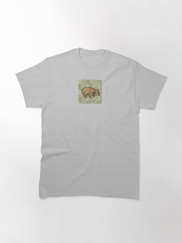 Thumbnail 2 of 7, Classic T-Shirt, Rossetti's Wombat in Green Marigold designed and sold by MeganSteer.