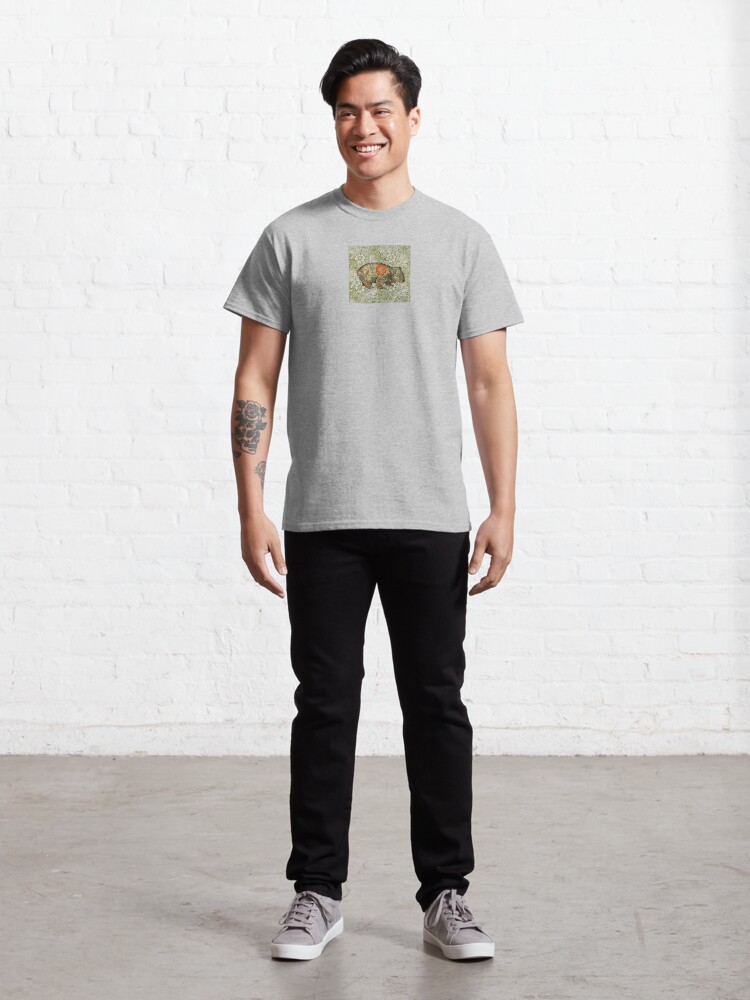 Thumbnail 3 of 7, Classic T-Shirt, Rossetti's Wombat in Green Marigold designed and sold by MeganSteer.