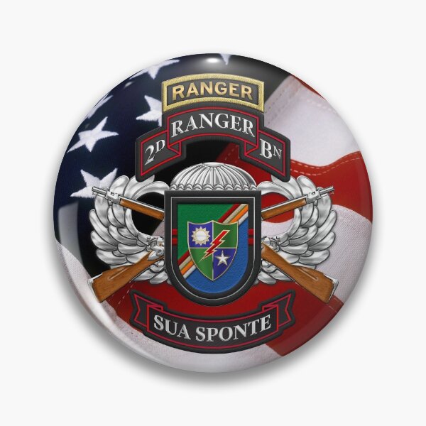 Item preview, 2nd Ranger Battalion - Army Rangers Special Edition over American Flag designed and sold by Serge Averbukh Art Studio.