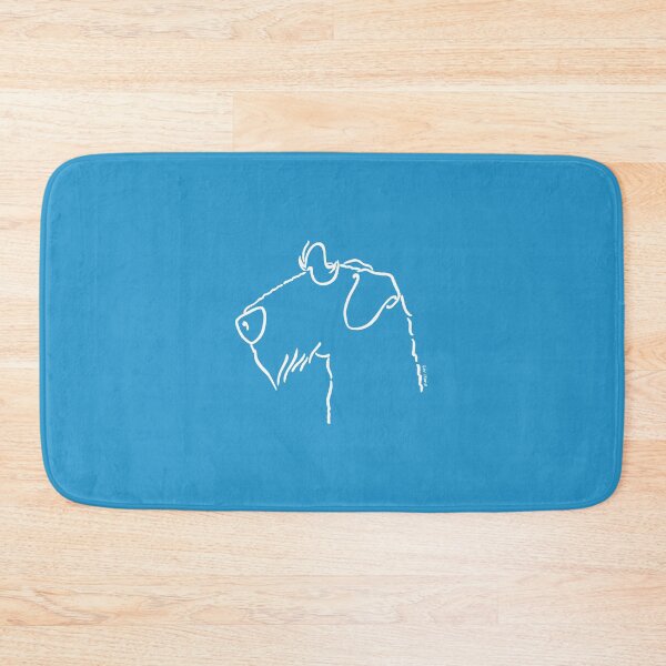 Item preview, Airedale terrier silhouette outline white designed and sold by LivHana.