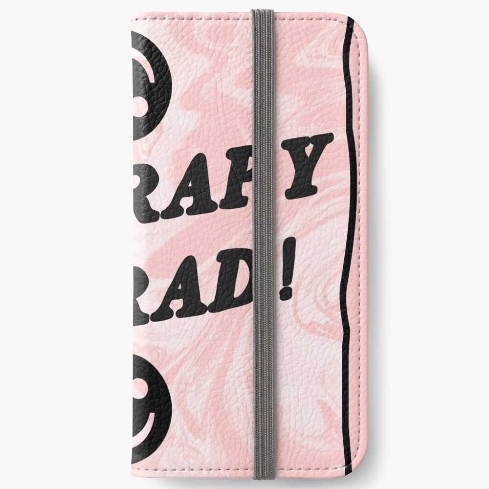 therapy is rad | pink | mental health / self care iPhone Wallet