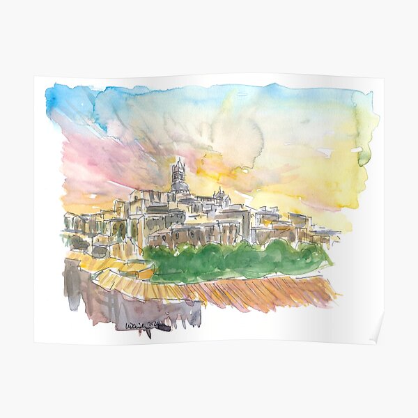 Impressive Siena Skyline From Glorious Past Poster