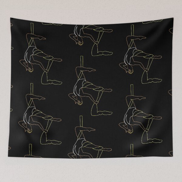 Item preview, Aerial Silk tightrope walker Muscular Elegant Silhoulette designed and sold by Zwuck.