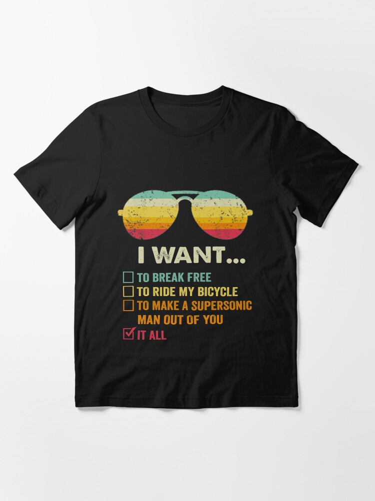 Vista alternativa de Camiseta esencial Quiero liberarme para andar en bicicleta