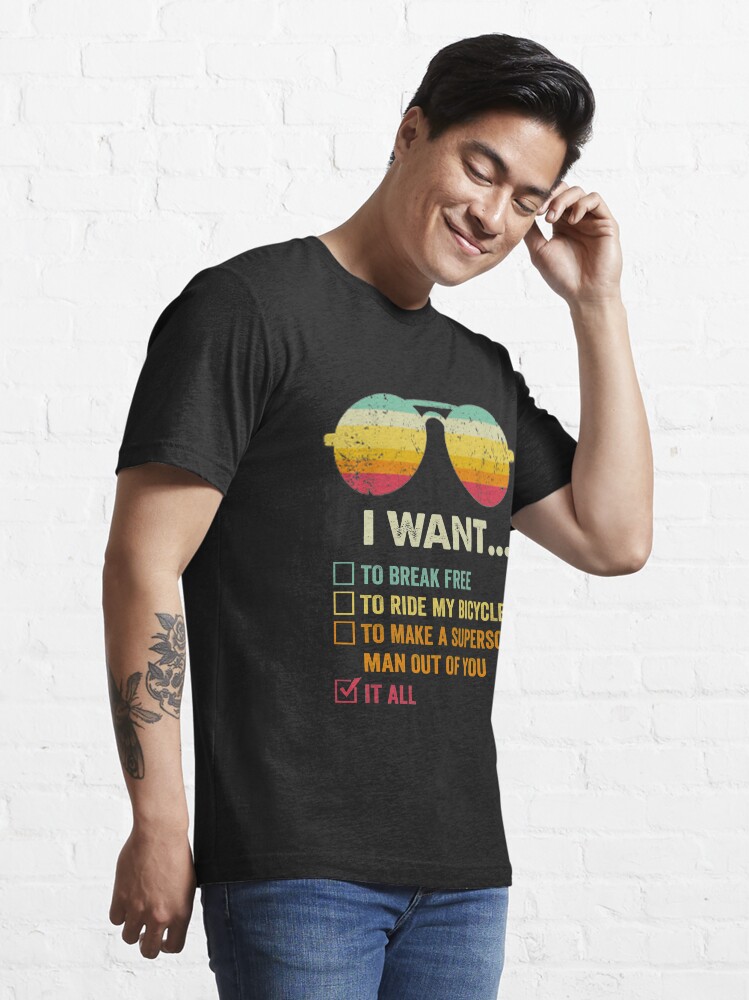 Vista alternativa de Camiseta esencial Quiero liberarme para andar en bicicleta