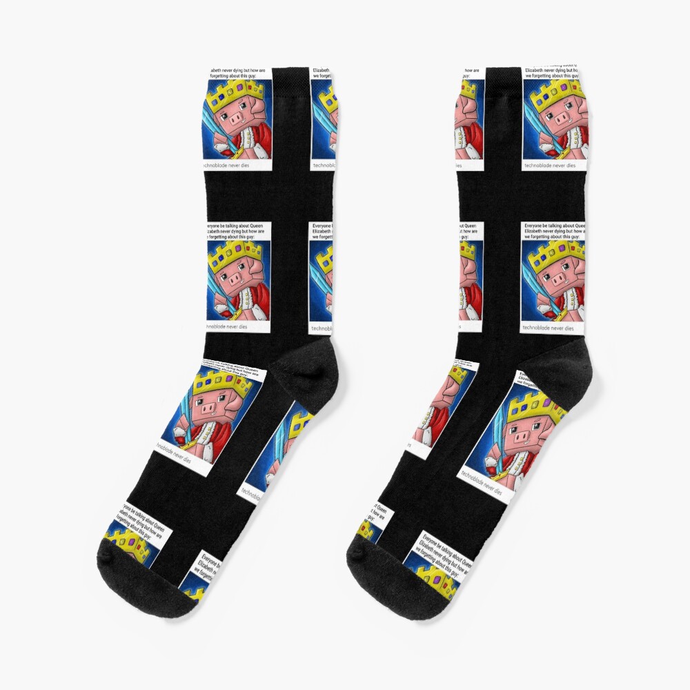 Technoblade Never Dies MEME T-Shirt Socks for Sale by xermerch