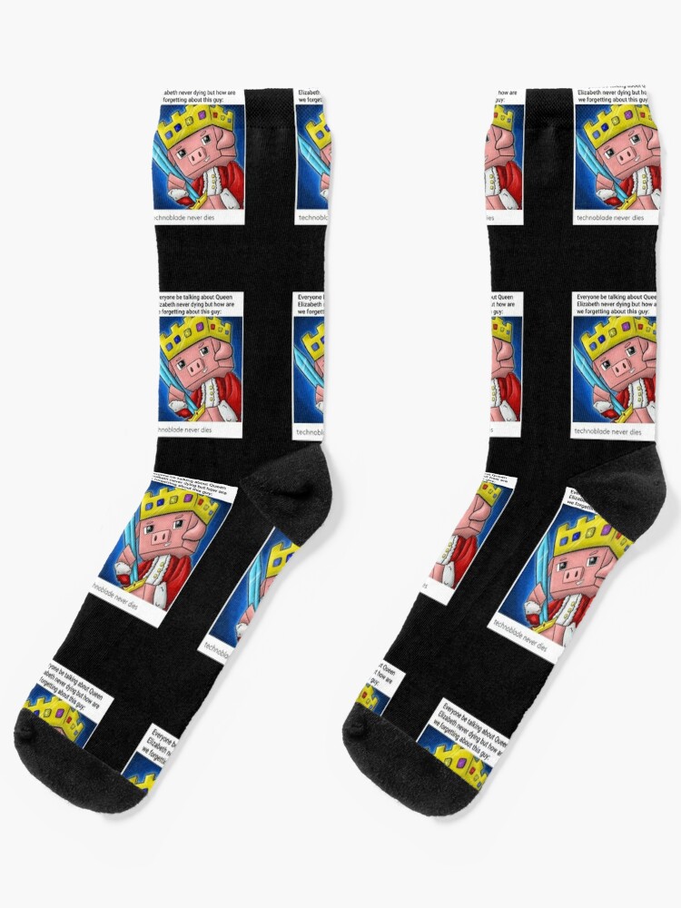Technoblade Never Dies MEME T-Shirt Socks for Sale by xermerch