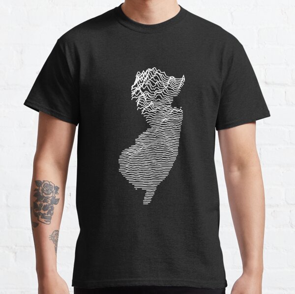 New Jersey - Unknown Elevations (Without Text) Joy Plot Map Classic T-Shirt