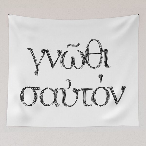 Item preview, Know Thyself (gnōthi seauton) designed and sold by Happy Puppy Print On Demand.