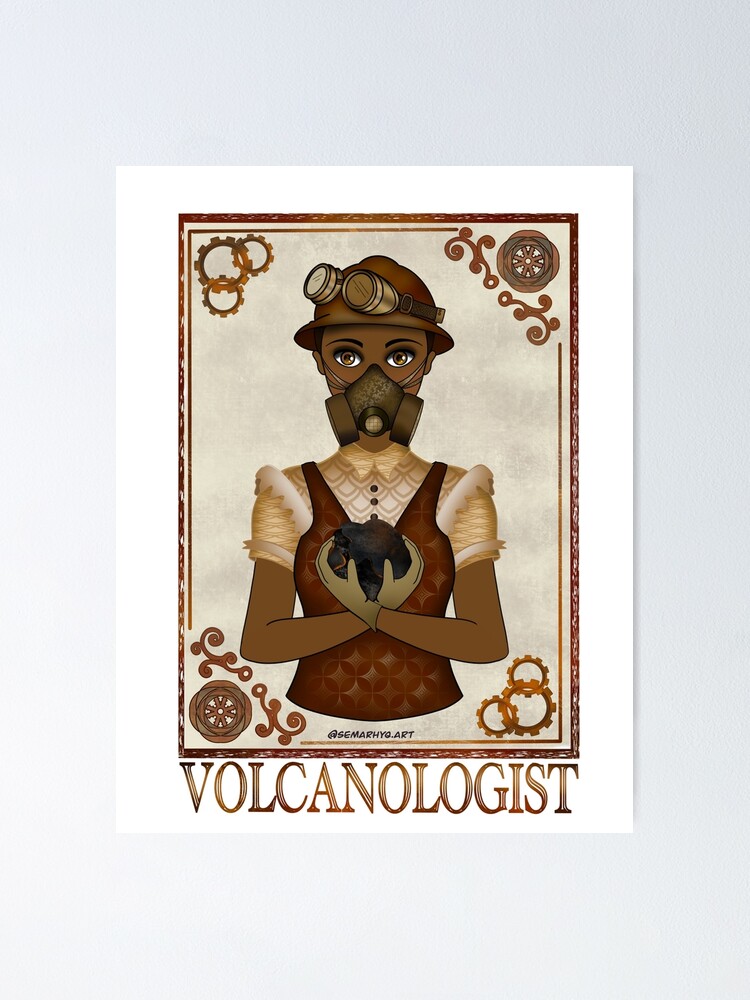 Alternate view of Volcanologist (STEAMpunk Art) Poster