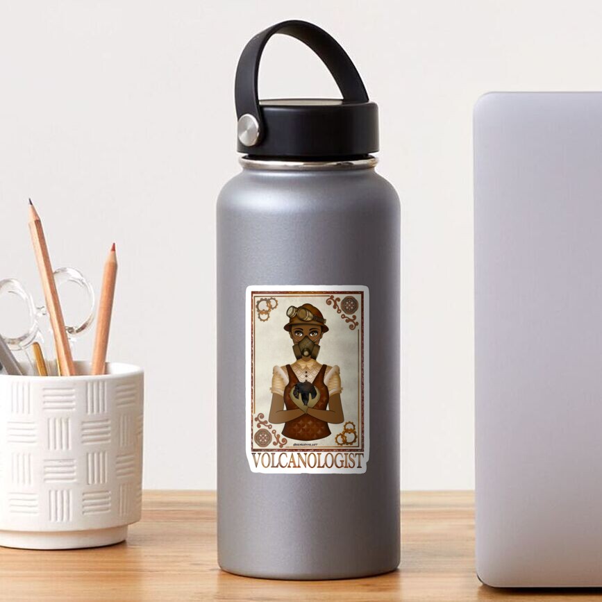 Volcanologist (STEAMpunk Art) Sticker