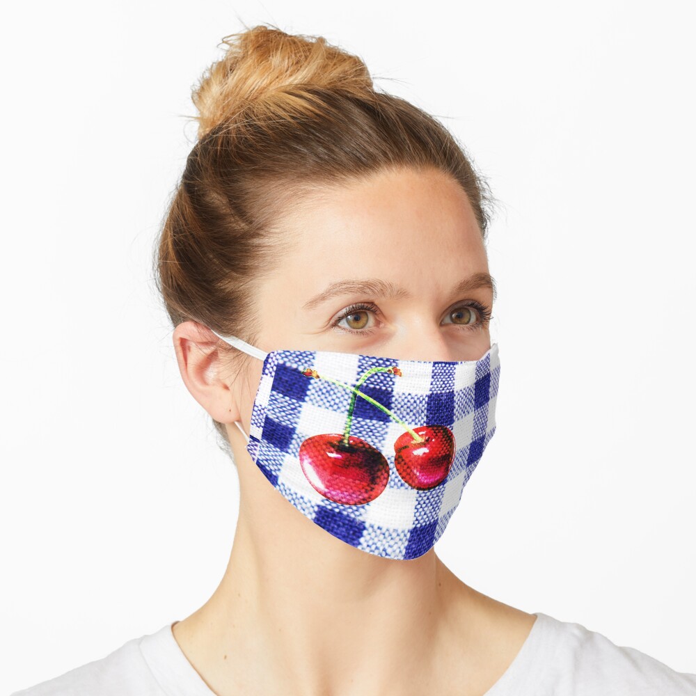 Cherries and Gingham Mask