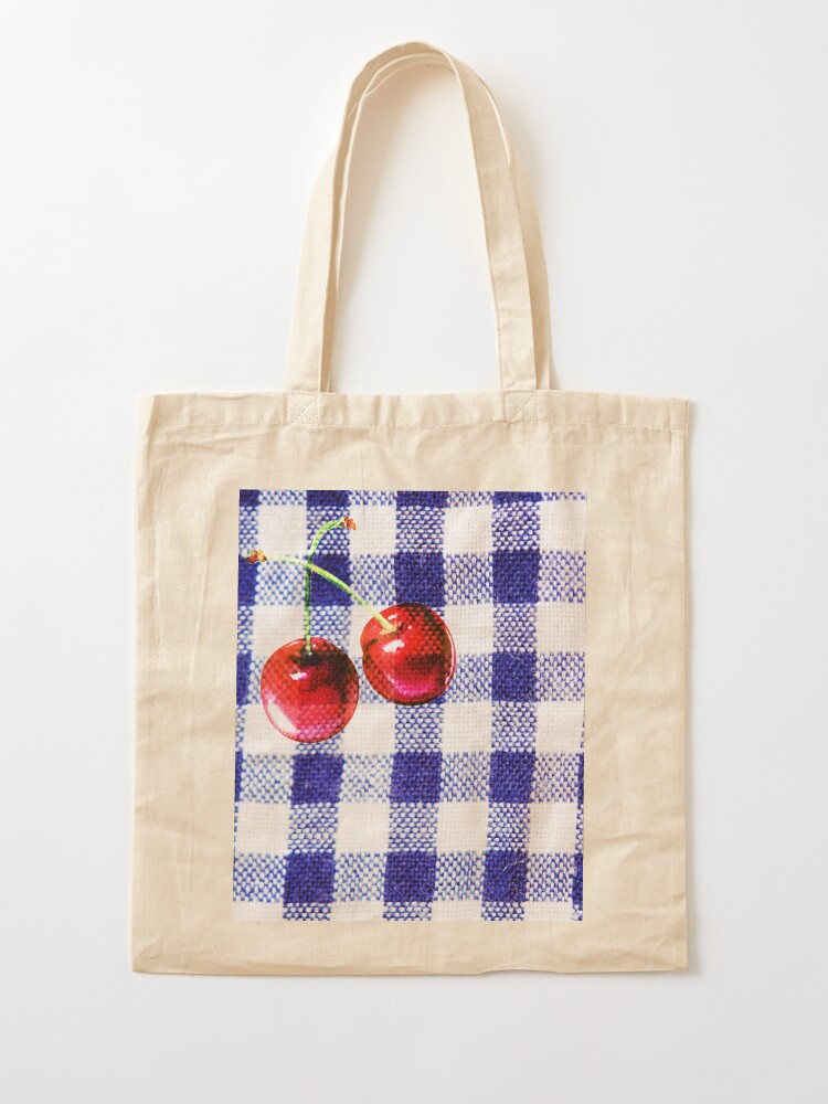 Alternate view of Cherries and Gingham Tote Bag