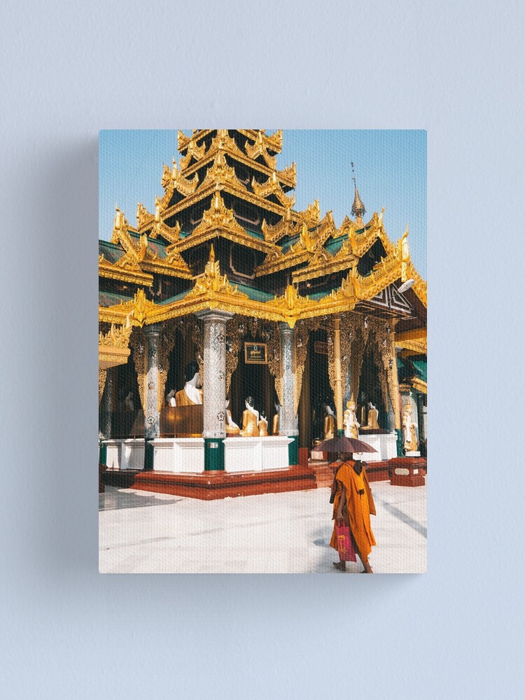 Myanmar Pagoda Shwedagon Pagoda In Yangon Canvas Print By Michieldros Redbubble