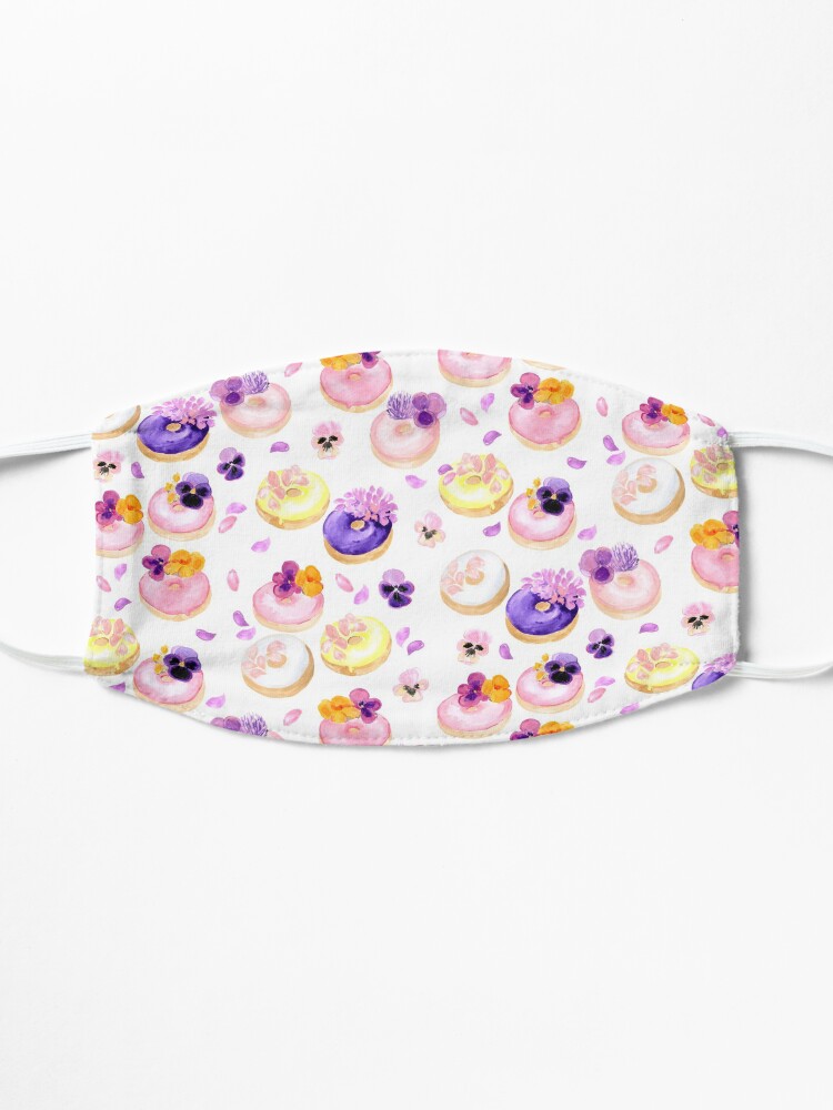 Alternate view of Floral donuts Mask