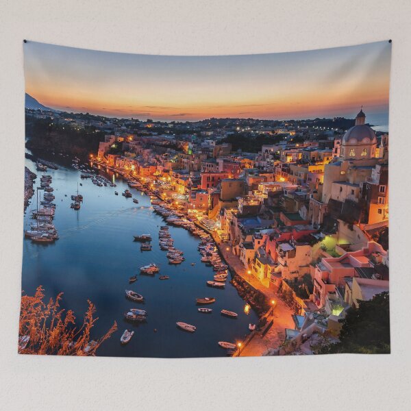 Item preview, Procida island at night, Italy designed and sold by Lucas-Photo.