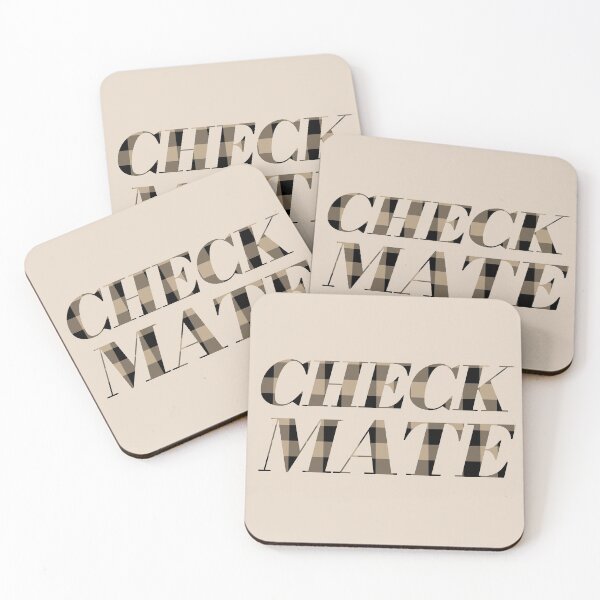Item preview, CHECKMATE With Brown Check Pattern designed and sold by THNKDESIGN.