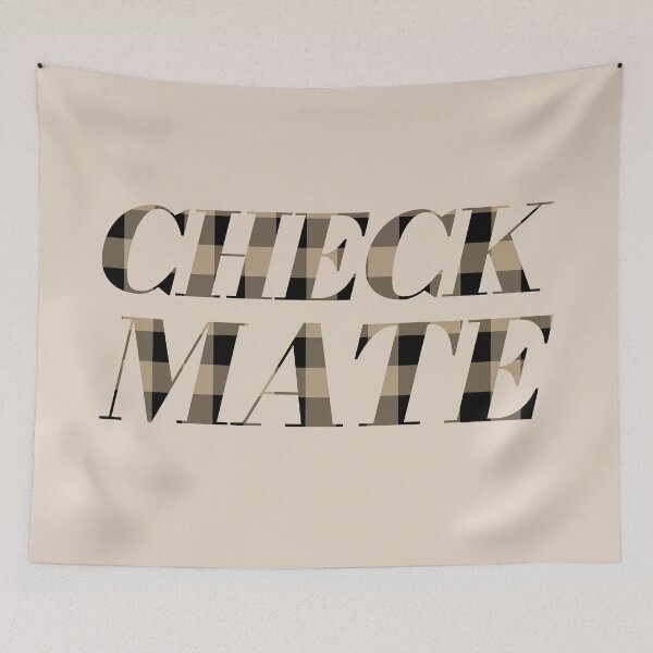 Item preview, CHECKMATE With Brown Check Pattern designed and sold by THNKDESIGN.