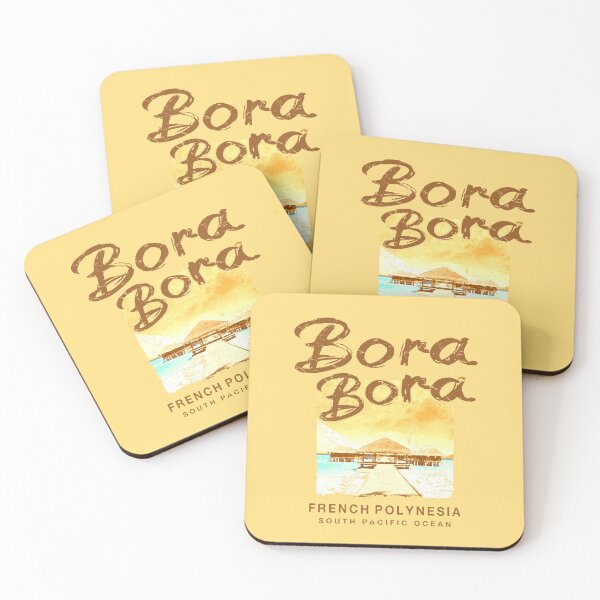 Item preview, Bora Bora Retro Bungalow French Polynesian Vintage designed and sold by IronEcho.