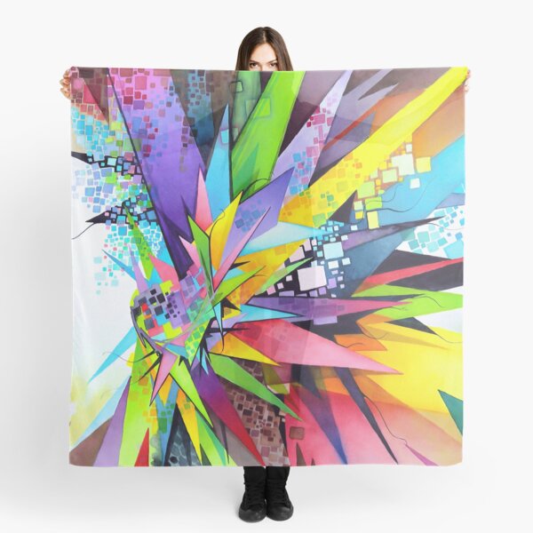 Angular Degeneration - Watercolor Scarf