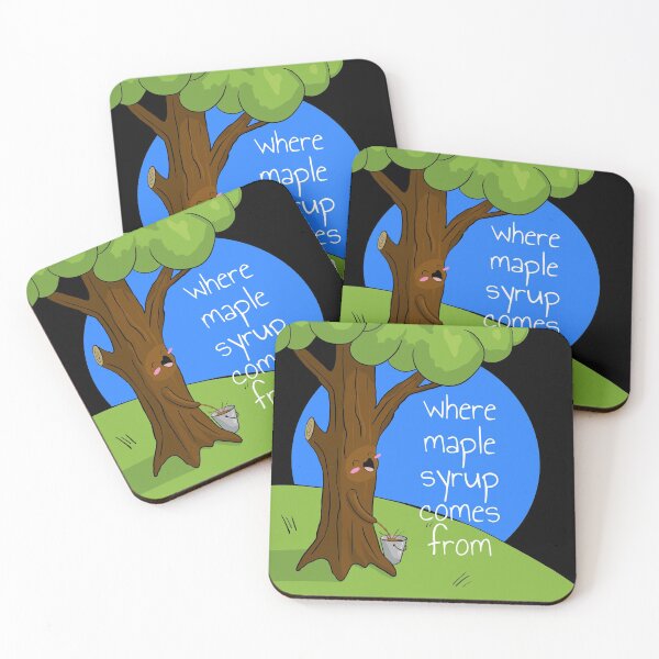 Item preview, Funny cute tree pissing maple syrup  designed and sold by GreyEyedMage.