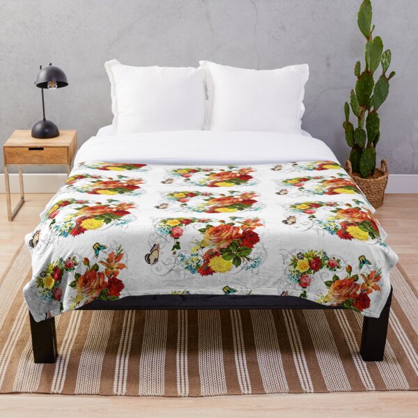 Artikelvorschau, Orangenrosen-Chrysanthemen, Tigerlilien-Schmetterlingsrollen entworfen und verkauft von LizzyizzyDesign.