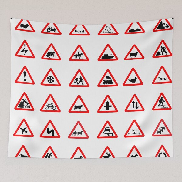 Item preview, British Road Signs designed and sold by LoveOfMaps.