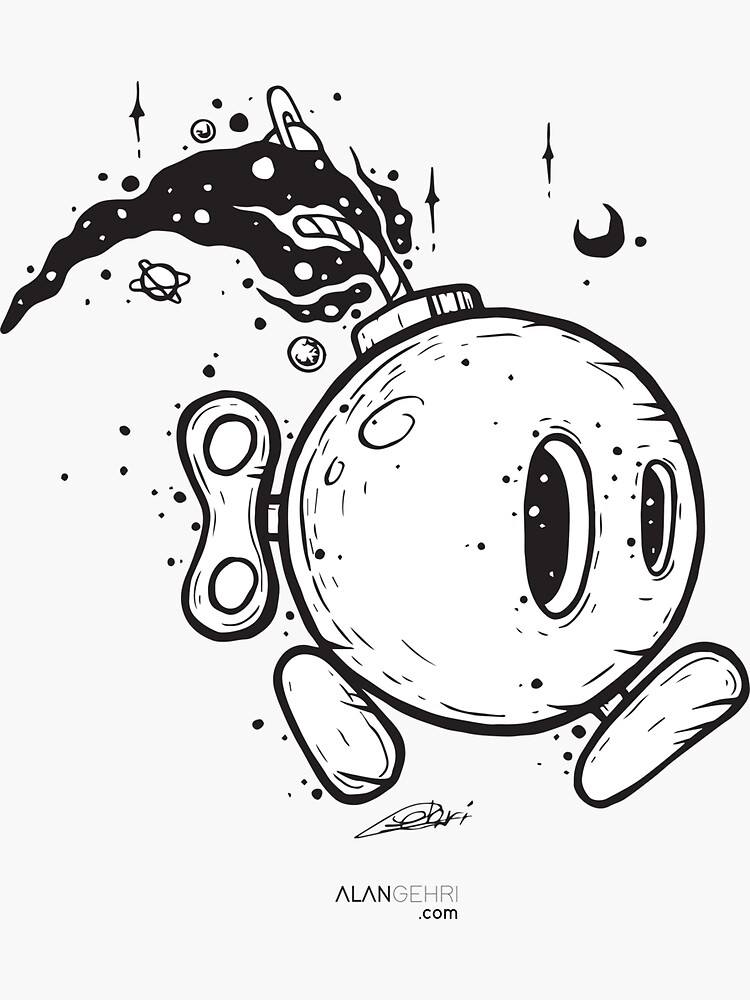 "Boom" Sticker by alangehri Redbubble