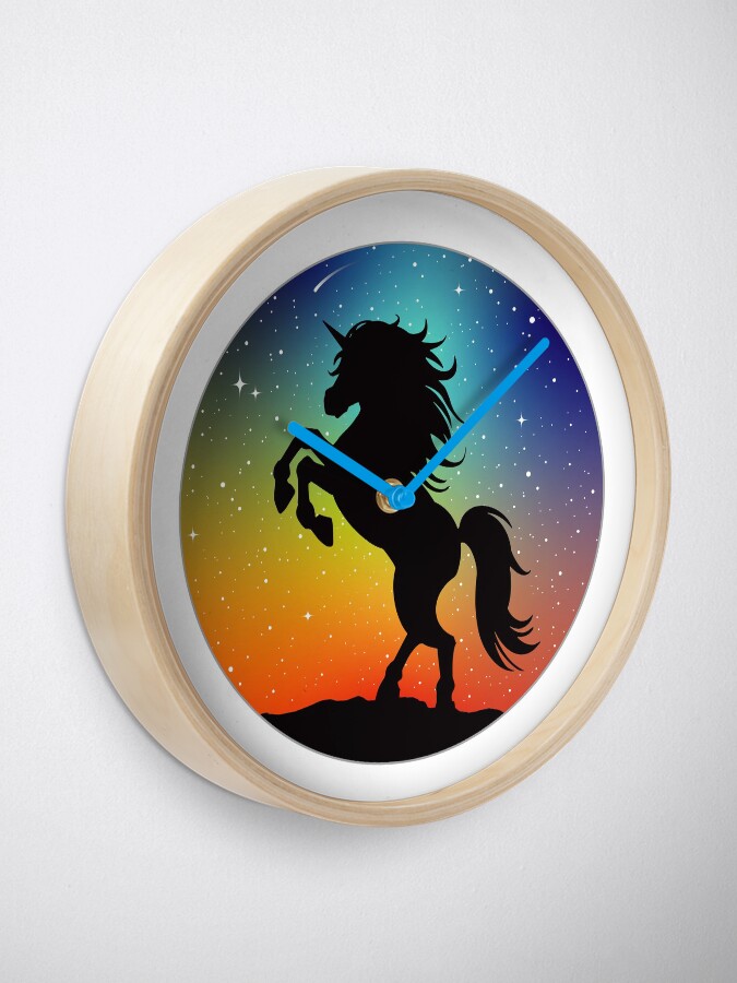 Alternate view of Unicorn Under the Night Sky Clock