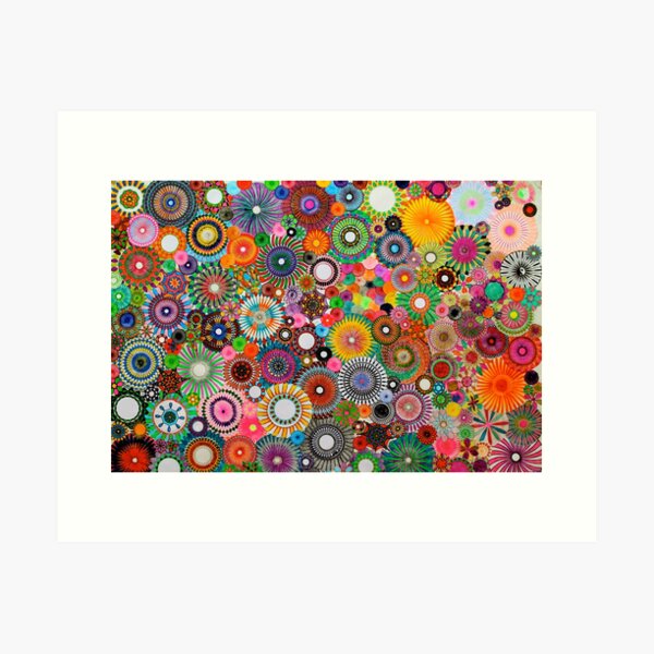 Childhood Dreams, a colourful spirograph drawing! Art Print