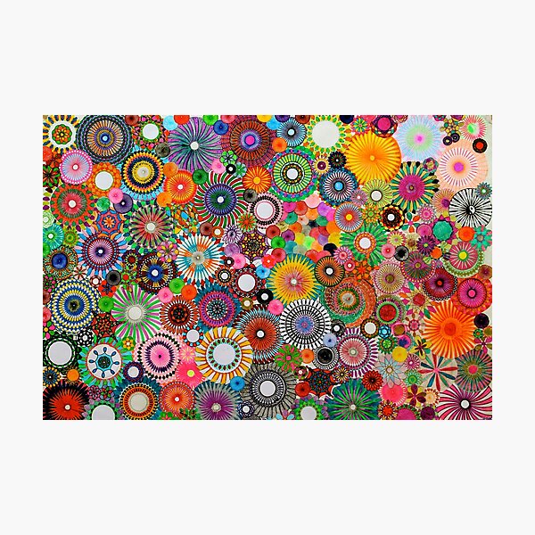 Childhood Dreams, a colourful spirograph drawing! Photographic Print