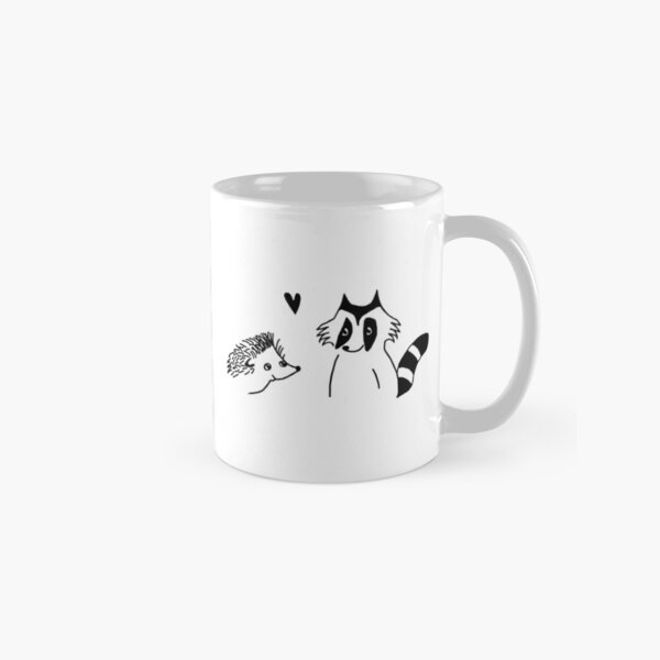 Item preview, hedgehog and raccoon drawing  designed and sold by dora6.